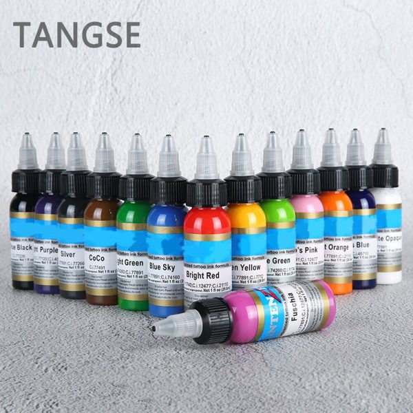 14 Colors Tattoo Inks 30ml/bottle Tatto Pigment Inks Set For Body Art Kit Natural Plant Micropigmentation Pigment makeup - Image 3